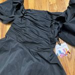 Prabal Gurung Poplin Puffy Sleeve Off Shoulder A-line Whimsgoth Coquette ruched Overlay pleated draped Cocktail Party Wedding guest Prom Evening Photo 5