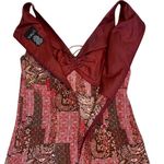 Scarlett Midi Dress Paisley Print Y2K Sleeveles Sundress Red Brown Sz 7/8 Photo 11