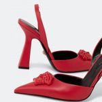 Versace NEW La Medusa Slingback Pumps/Heels in Red, Size 36.5 New in Box $1250 Photo 3