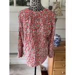 Old Navy  The Tunic Shirt Long Sleeve Top Salmon Floral Boho Flowy Career XL Photo 1