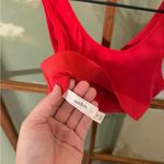 Auden Red Ribbed Sports Bra Size M Photo 3