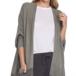 Barefoot Dreams CozyChic Lite Cliffside Gray Striped Cardigan Wrap One Size Photo 0