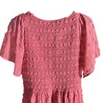 Amazing Lace TECREW Womens Smocked Short Sleeve V Neck Mini Dress Summer Swiss Dot Flowy Photo 9