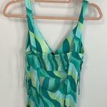 ZARA  Wavy Green Striped Midi Dress Photo 6