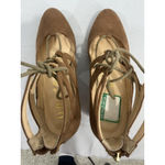 Unisa Womans Uncalete Size 6 M Camel Faux Suede Zip Up Lace Up Heel Pumps Photo 5