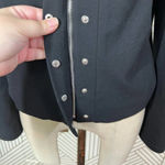 Diane Von Furstenberg  Marc‎ Leather Trim Blazer Jacket Black Size 10 Photo 5