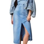 Free People Picture Perfect Ombré Denim Strapless Midi-Dress Photo 8