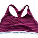 Calvin Klein Pink and Black Striped Bralette Size XL Photo 0