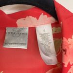 Emma James  Sheer Coral Pink Floral Blouse Sz 12 Photo 6