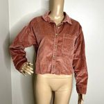 American Eagle  Pink Corduroy Cropped Jacket Photo 0