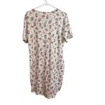Alredine Floral Print Crew Neck Dress Size Medium Pink Photo 2