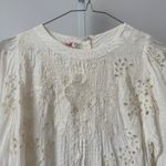 VTG Rene Derhy White Embroidered Pintuck Blouse Top sz S Victorian Photo 1