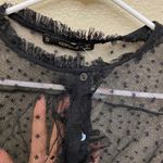 Hesperus Black Lace Sheer Top Shirt  Photo 2