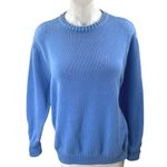 J. Galt Women's Blue Crew Neck Long Sleeve Knit Sweatshirt Sweater Top Size M Photo 0