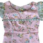 VINTAGE Pink Swiss Dots Floral Prairie Dress Size undefined Photo 10