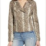 Vigoss NWT Faux Leather Snakeskin Moto Jacket Photo 0