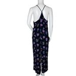 Anthropologie  Moulinette Soeurs Jumpsuit Womens Large Black Purple Floral Casual Photo 3