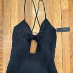 Lulus  Bow Front Criss Cross Spaghetti Strap Cutout Wide-Leg Jumpsuit NWT Photo 1