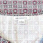 Liz Claiborne 💗 3/$10 💗 geometric print blouse red white black Large EUC Photo 9