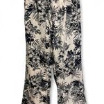 SOUND STYLE by Beau Dawson Linen Rayon Wide Leg Floral Pants size large Blue Photo 0