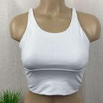 Savvi White Cropped Strappy Back Athletic Sport Bra Top NEW M Size M Photo 0