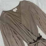 Entro  COLLECTION Sparkly Wrap Romper with Billowy Sleeves and Elastic … Photo 3