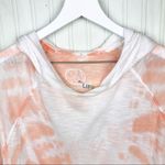 Blue Life  Slub Jersey Tie Dye Hoodie Peach/White Photo 2