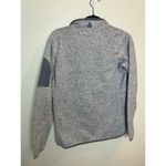 Antigua  NFL Women Gray Quarter Zip Pullover Size Large L Collar Elbow Patch Photo 3