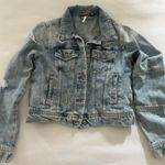 Free People  Denim Jacket Distressed Photo 0