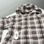 UGG Koolaburra by  Women's Top Brushed Back Sherpa Hoodie plaid Size Medium Photo 6