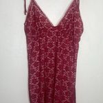 Enchanting Red Lace Nylon Mini Nightgown Dress Bow Size 1X Plus Photo 0