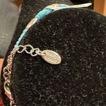 MARILYN SCHIFF BEADED BEACHY BLUE SILVERTONE CHOKER NECKLACE Photo 3