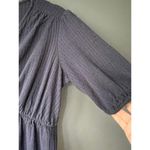 Boden Women's Navy Blue Midi Dress with Puff Sleeves Size 2P Photo 4