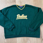 Edikted  Sweatshirt V Neck Dallas Size XL Green Yellow Photo 0