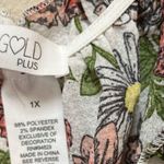 Planet Gold 2/$12 Women’s Plus Orange Floral Print Ruffle Loose Fit Blouse 1X Photo 2