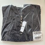 J.Crew NWT Shirred Popover Top Cotton Poplin Black Photo 4