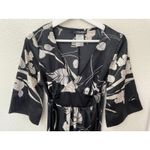 City Triangles Vintage  Black white floral Dress Medium Size‎ 3/4 Made U.S.A Photo 1