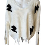 NWT, Just Polly White Juniors' Lightning Destructed V Photo 0