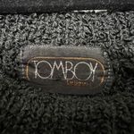 Vintage Tomboy Black Cowl Neck Sweater Textured Knit Pullover Medium 80s 90s Photo 1