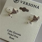 Versona NEW  Sparkling Rose Gold-Rhinestone Martini Earrings Photo 1
