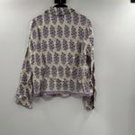 J.Crew  Camp-collar Button-up Shirt in Blooming Lilac Block Print Photo 4