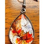 Fall Leaves Earrings New Teardrop Thanksgiving Autumn Leaf Season Dangle… Silver Photo 8