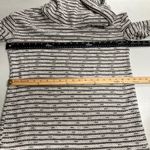 Merona Women's Large White Gray Turtle Cowl Neck Sweater Top Photo 7