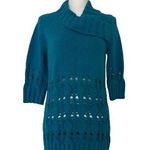Etcetera Woman’s Blue Knit Cotton Sweater/Cardigan, Sz M Photo 0