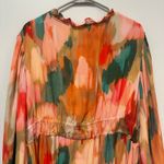 Spartina 449 NWT Edwina Maxi Dress Peach Coral Botanic Garden Watercolor Sz XXL Photo 9