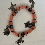 The Moon Vintage Coral charm bracelet: , plant, horse, butterfly, Cupid charms. Photo 0
