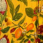 Farm Rio  size small fruit lovers Yellow Floral Maxi Dress dragon fruit tropical Photo 6