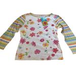 Fresh Produce 90s Y2K  Floral Stripe Long Sleeve Top‎ NWT SMALL Cotton DEADSTOCK Photo 2