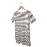 Lulus Striped Boxy Short Sleeve Round Neck Sweater Dress White S Photo 4