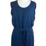 Lou & grey Women’s Romper Pockets Sleeveless Ponte Knit Navy Blue Size Large Photo 0